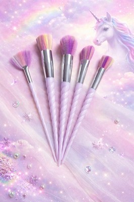 5-Piece Professional Makeup Brush Set   Soft Synthetic Bristles for Flawless...