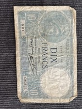 France, 10 Francs Banknote 1940-1941 WW2 WWII Era Used Currency