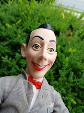 Vintage Pee-Wee Herman Doll and Chairry Puppet Set 18" and 1987 Voice Garbled