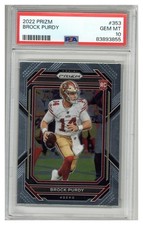 2022 Panini Prizm Brock Purdy #353 Base Rookie Card PSA 10 Gem Mt. rookie card picture