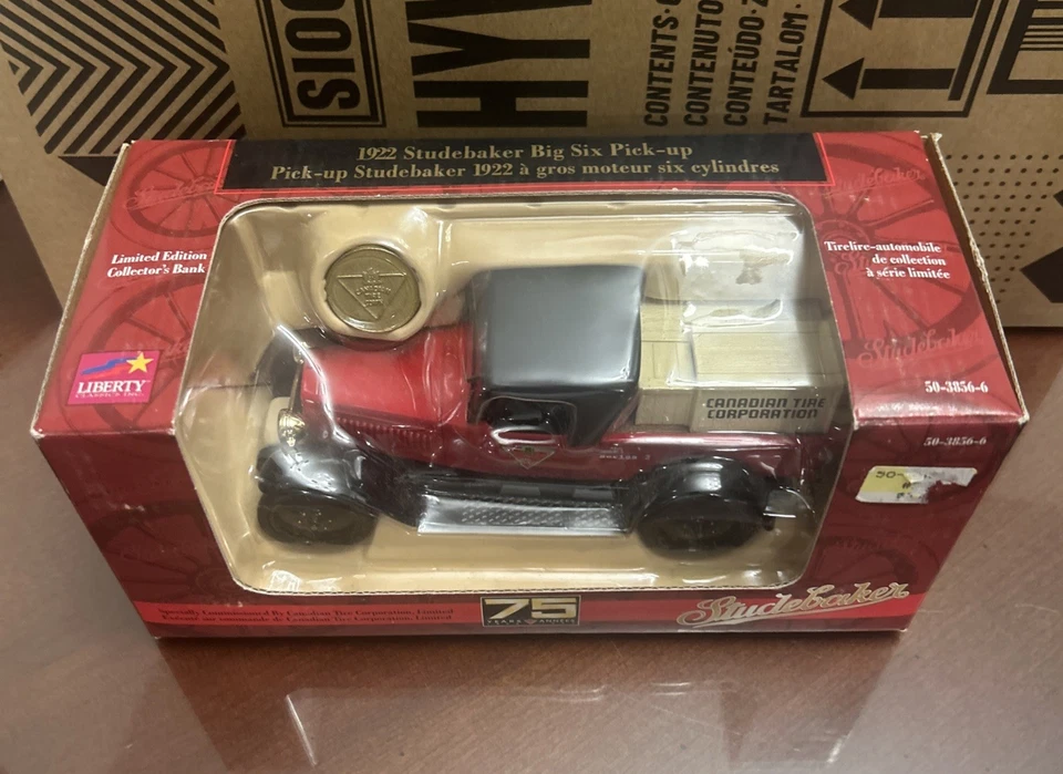 Liberty 1922 Studebaker Big Six Pick-Up Diecast Coin Bank Canadian Tire 1997 - Image 2 of 2