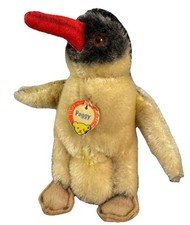 Vintage Steiff Penguin Peggy Paper Tag 4 1/2 IN Mohair Penguin Germany