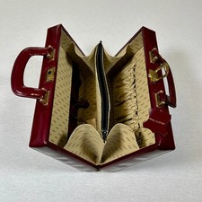 Vintage Late 1970s / Early 1980s Leather Dressing / Vanity Case - Burgundy