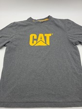 CAT Caterpillar Logo T-Shirt Grey Men  s Large Graphic Tee.37939
