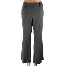 Ann Taylor LOFT Women's Gray High Rise Flared Bootcut Trousers Pants Size 10