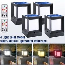 2/4 Pack Solar Post Cap Light For 6x6 Outdoor Waterproof LED Deck Fence Light
