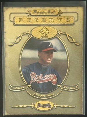 2001 Pacific Private Stock Reserve Chipper Jones #2 Canvas Braves HOF