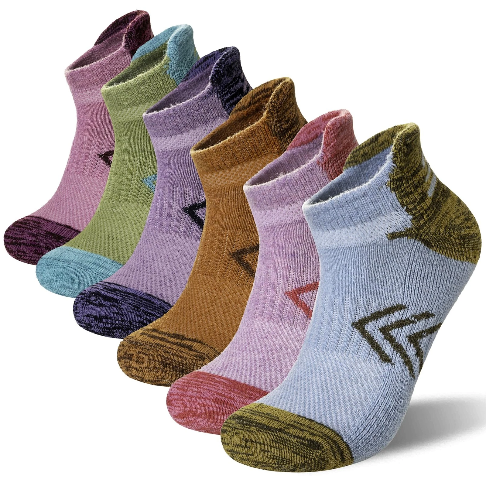 Merino Wool Ankle Hiking Running Socks for Compression Thick Athletic Cushion...