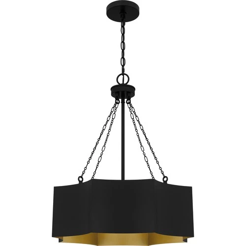 Quoizel QP6755 Zyler 4 Light 20"W Pendant - Black - Picture 5 of 7