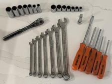 Vintage Harley-davidson Snap-on Usa 28pc Tool Set Sockets Wrenches Ratchet Vintage Harley-davidson Snap-on Usa 28pc Tool Set Sockets Wrenches Ratchet