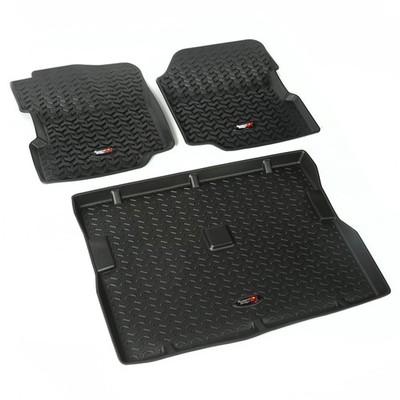 Rugged Ridge Floor Liners Kit Black for 76-95 Jeep  CJ Wrangler YJ High perimet