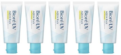 [US Seller]Biore UV Aqua Rich Light UP Essence 2.4oz (70g) Set Of 5