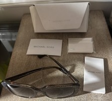 Michael Kors Manhasset 2140F MK Logo Brown Sunglasses New In Case
