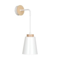 Wandleuchte Weiß Skandinavisches Design E27 Wohnzimmer Schlafzimmer Lampe Roger