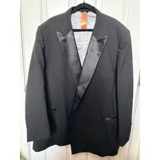 Vintage Christian Dior Monsieur Men s 56L Black Tuxedo Jacket Satin Lapel Wool