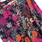 Chico's Women's M Tunic Top Floral Henley 3/4 Sleeve Art to Wear Colorful Boho