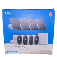 AOSU SolarCam Max Kit 5MP UHD Wireless Solar Powered Security Camera 4Pack White
