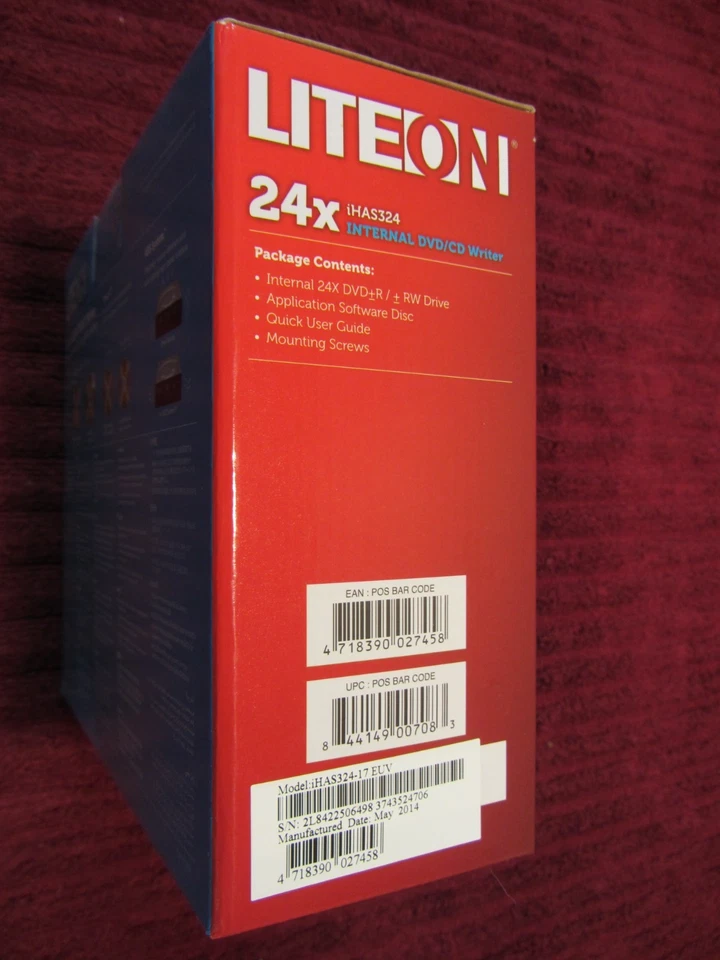 Lite-On (IHAS324-17) 24x SATA Internal DVD/CD Writer - Brand New Sealed! NOS - Image 4 of 4