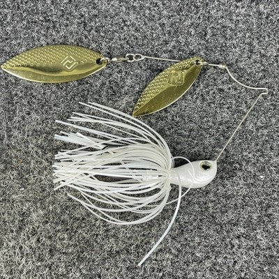 Raid Japan Level Spin JDM Double Willow Spinnerbait 1/2oz - Pearl White