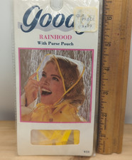 GOODY Rainhood with Purse Pouch 00388 Item 59 1989 Pink  Clear NOS Vintage