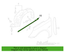 OEM Front Left Fender Molding Trim For 2011-2014 Hyundai Sonata (i45) - 87771 3S001