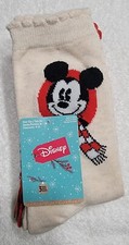 DISNEY Christmas MICKEY MOUSE Socks 3 Pairs Size 4 10