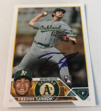 FREDDY TARNOK SIGNED 2023 TOPPS BASEBALL CARD AUTO