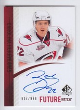 2010-11 UD SPA SP AUTHENTIC ZAC DALPE AUTO RC /999 Future Watch Rookie Hurricane