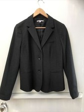 Gap Dark Gray Nearly black Two button pinstripe blazer womens Size 10