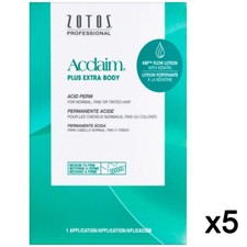 SALON ZOTOS ACCLAIM PLUS EXTRA BODY HAIR PERM NORMAL FINE TINTED MEDIUM 5 PACK
