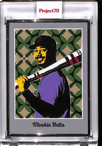2021 TOPPS PROJECT 70 #615 MOOKIE BETTS by RON ENGLISH 1st AP SILVER FRAME 1/51