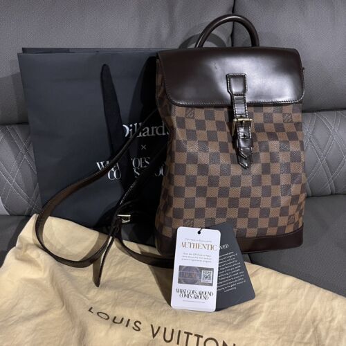 Louis Vuitton Damier Ebene Soho Backpack Bag Auth… - image 1