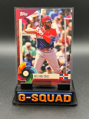 2023 Topps World Baseball Classic Global Stars Nelson Cruz Dark Red /150 Team DR