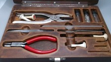 Vintage Eyeglass Tool Repair Kit in Wooden Box