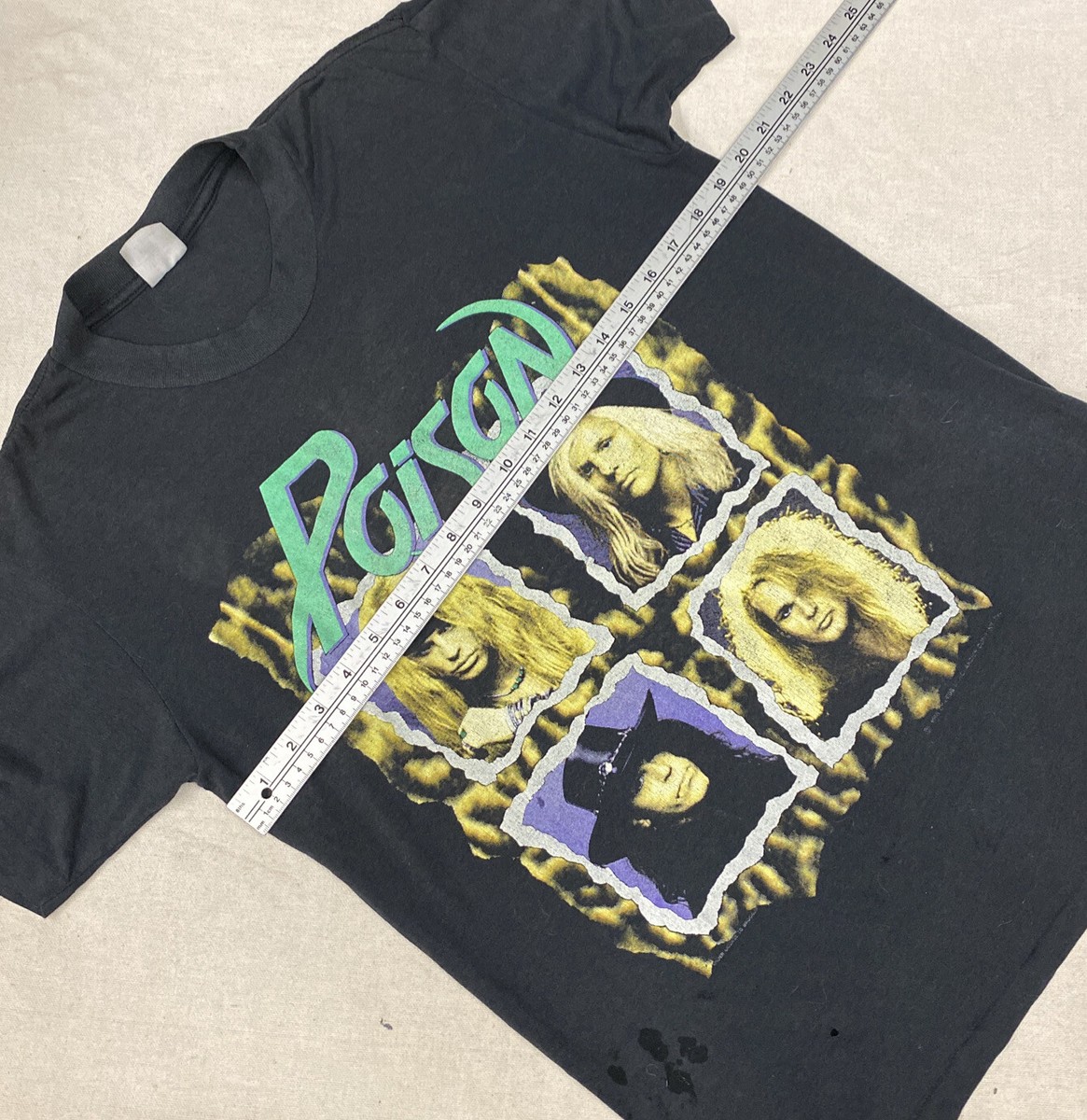 Poison Flesh and Blood Tour 1990-91 Concert T Shirt Band Rock Tee 