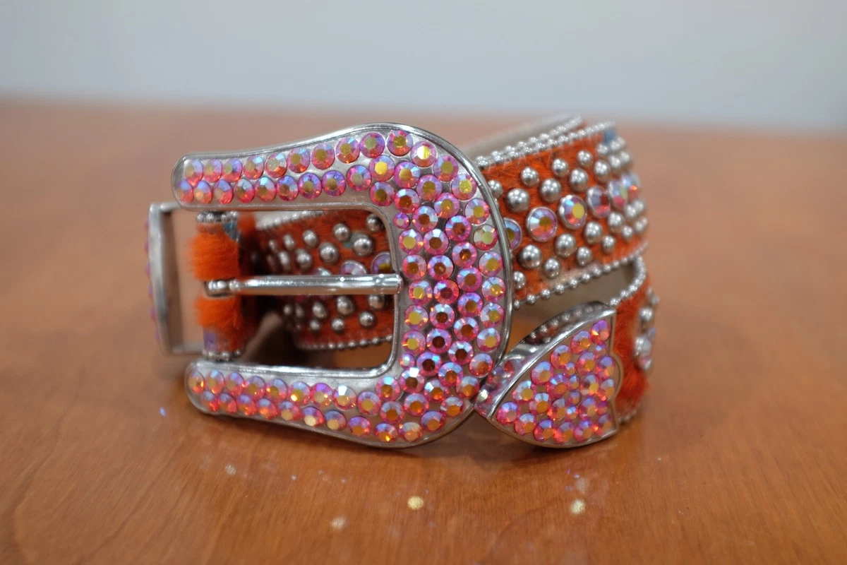 Amber Rhinestone Snake Print Belt Boho Western Glam Festival s-l1200.png main image 4