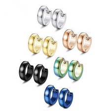 Surgical Steel Hoop Earrings for Men Women Tragus Cartilage Sleeper Earrings