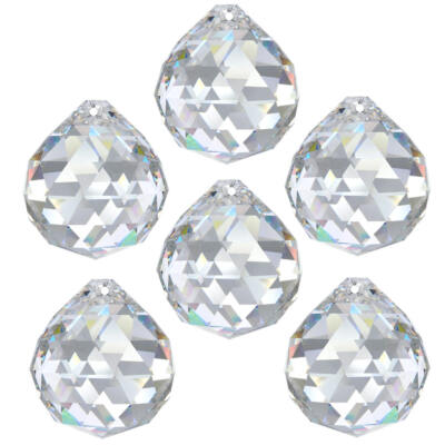 6x Regenbogenkristall Kugel Ø 30mm Crystal 30%PbO~ Lüster Feng Shui Kronleuchter