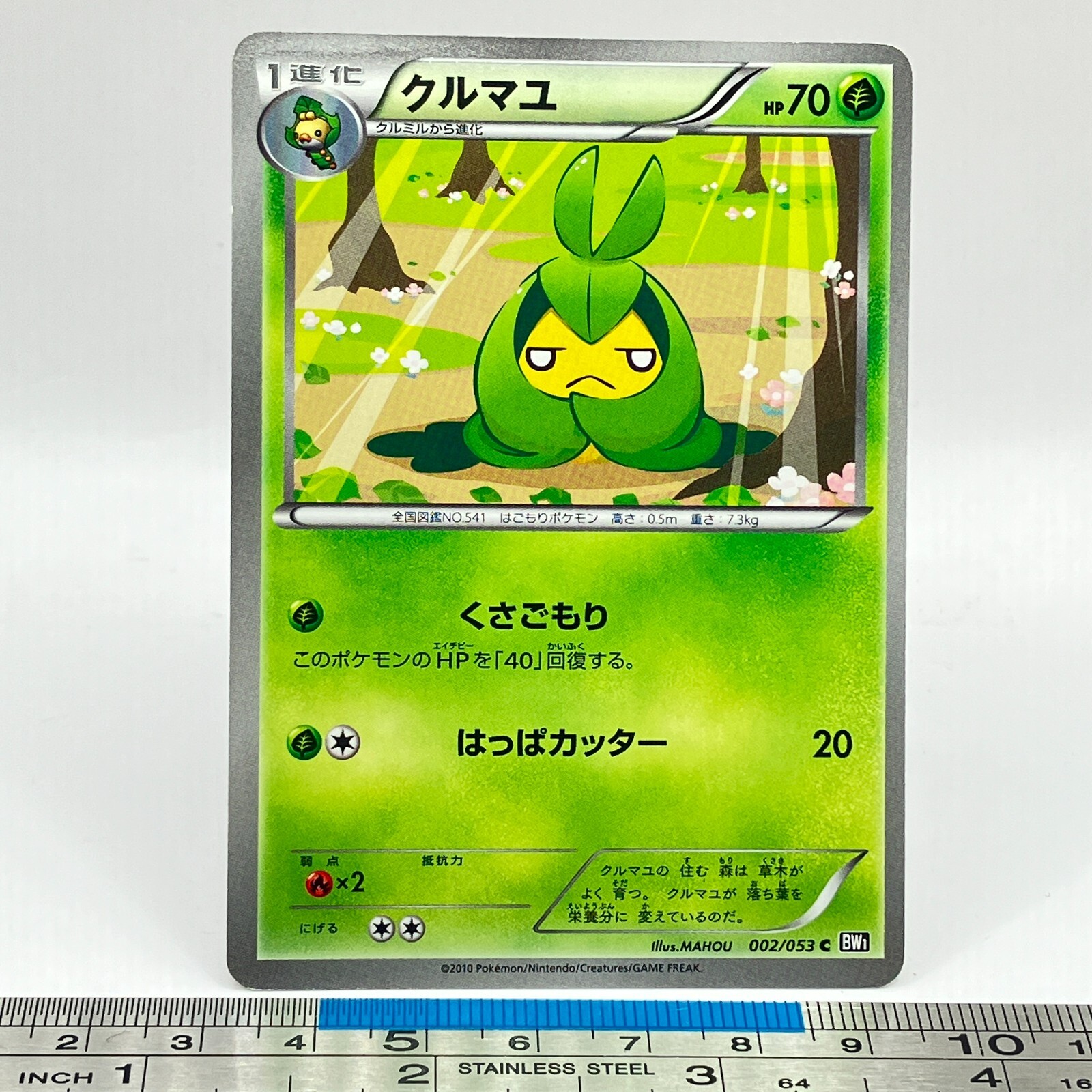 Swadloon Pokemon Card 002/053 2010 BW1 Nintendo Game Freak TCG Japanese #132