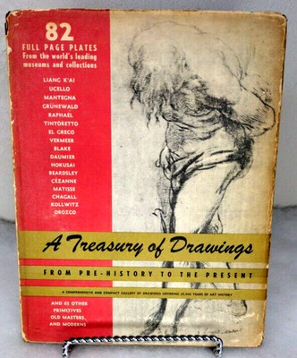 VTG 1948 Treasury of Drawings From Pre-History To The Present Art HB Book