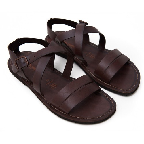 Sandalias Franciscanos de Piel para Hombre Marrón Hecho A Mano En Italia |  eBay