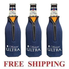 MICHELOB ULTRA 3 BEER BOTTLE COOLER COOZIE COOLIE KOOZIE HUGGIE NEW BUD