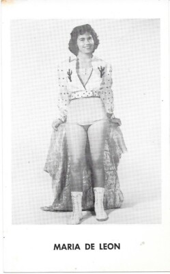 MARIA DE LEON 1970s Boyd Pierce Wrestling Photo Card NWA, SWCW