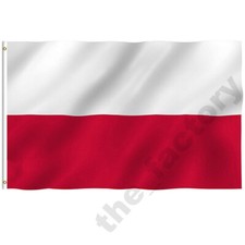 LARGE 5ft x 3ft Poland Polish Polska Flag Football Olympic Supporter Europe Fans