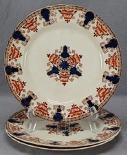 Set of 3 Dunn Bennett & Co Glencoe Pattern Transferware 10 Inch Plates