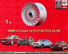 1 Cerchio BBS BMW 7x15 4x100 ET24 E30 1502-2002 E21 Wheel Felge Jante