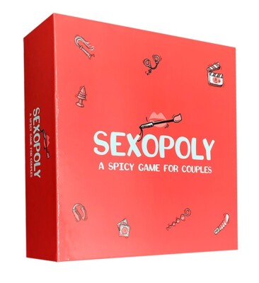 Sexopoly: A Spicy Board Game For Couples, Age 18+, 2 Players, 30+ Min, English