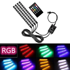 4 x 36 TV LED Backlight USB 5050 RGB LED Strip Light Remote Kit 5V 9Leds/PC