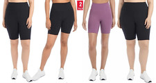 Danskin Ladies' 2-Pack Stretch High Waist Bike Short