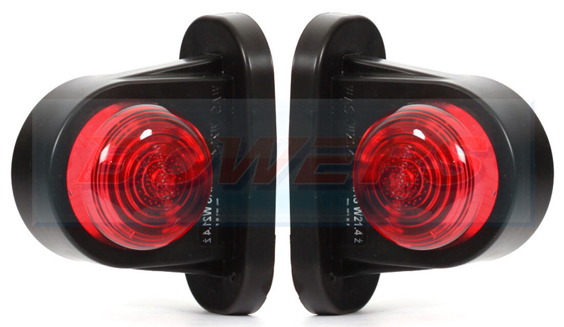 1x Red White Rubber Side End Marker Light Ivor Williams Trailers - Image 5